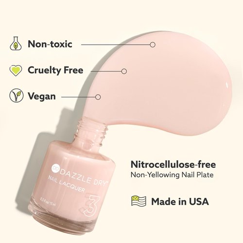 Dazzle Dry Top Coat - Step 4 - A Quick Dry Top Coat Nail Polish - A Gel Nail Polish Alternative for Long-Lasting, Non-Toxic Manicures (0.5 fl oz)
