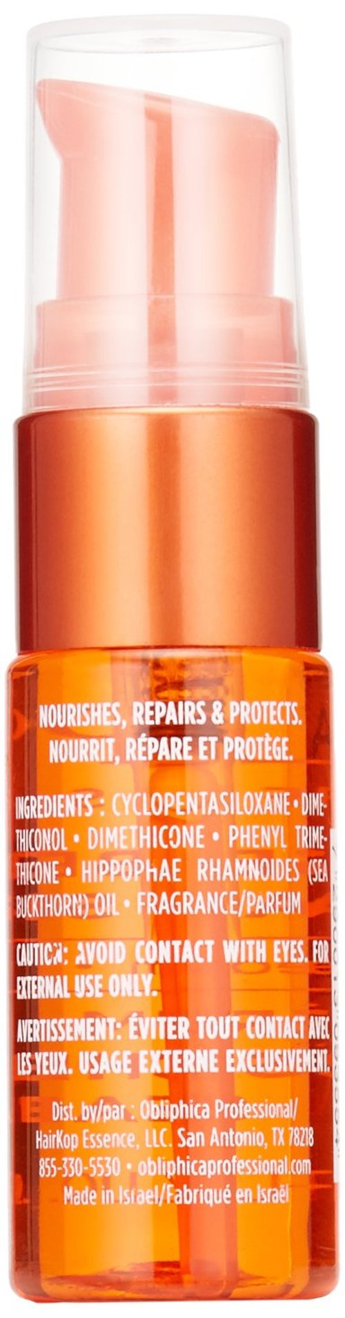 Obliphica Seaberry Leave-In Hair Serum - Nourishing Vitamins & Omegas for Frizz-Free Hair | 0.5 Fl Oz
