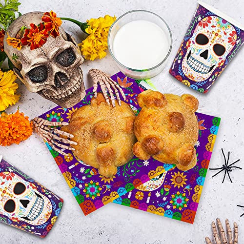 Day of the Dead Party Supplies Kit Serve 25 - Skull Plates Cups Napkins