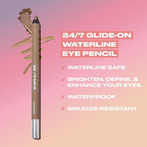 Urban Decay 24/7 Waterproof Eyeliner Pencil - Smudge-Resistant, Long-Lasting, Vegan, 0.04 oz