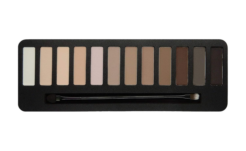 W7 Mighty Mattes Eyeshadow Palette - 12 Flawless Nude Shades for Long-Lasting Natural Looks