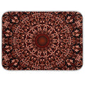 Super Absorbent Microfiber Dish Drying Mat 24x18 Inches - Boho Mandala Maroon Variation