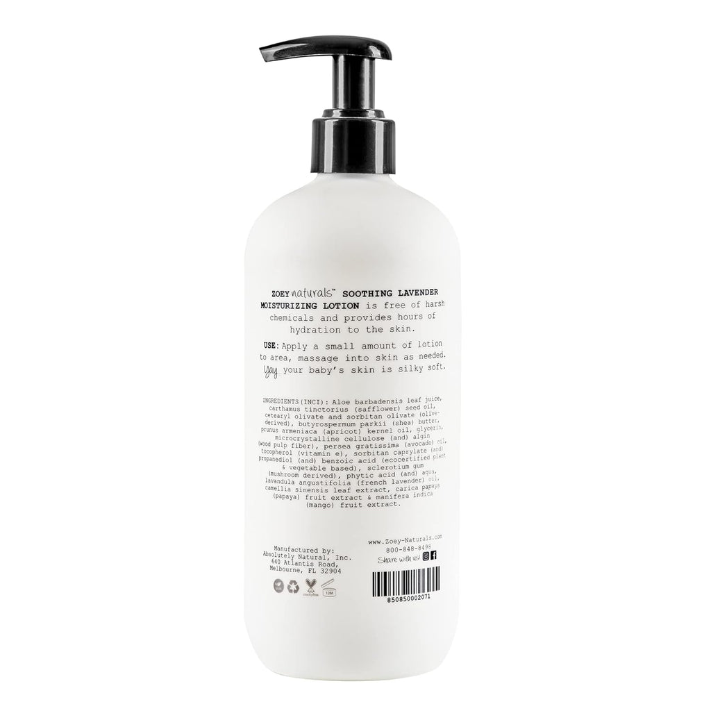 Zoey Naturals Lavender Moisturizing Lotion for Babies - Hypoallergenic & Gentle Formula - 17 fl oz