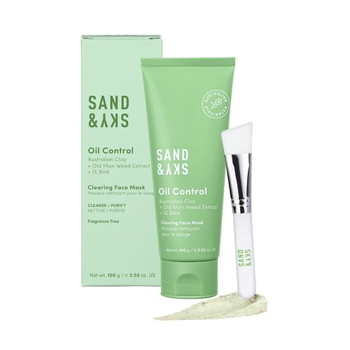Sand & Sky Blemish Clearing Clay Face Mask - Oil Control with Salicylic Acid & Niacinamide, Minimizes Redness & Tightens Pores