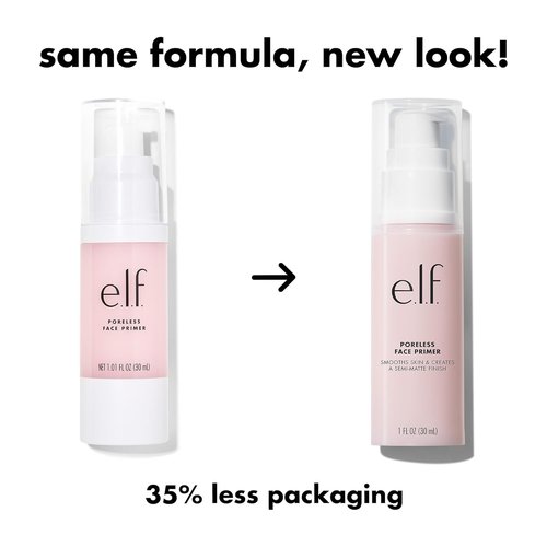 e.l.f. Poreless Face Primer - Silky, Lightweight Formula for Flawless Skin | Infused with Tea Tree & Vitamins A & E, 1.01 Fl Oz