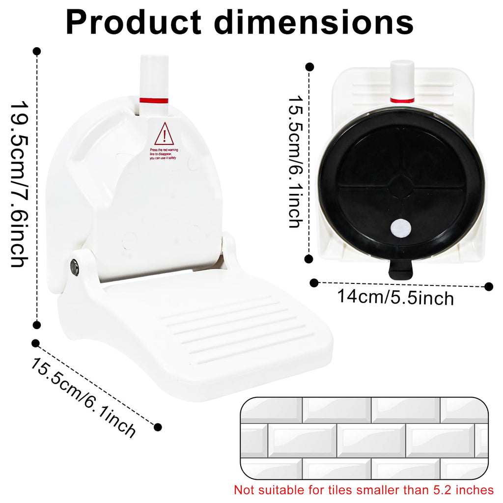 ZMJY Shower Foot Rest, Strong Suction Cup Foldable Foot Stool for Shaving Legs in Shower, No Drill Bathroom Foot Rest with Anti-Slip Surface for Elderly, Pregnancy, Portable for RV Travel