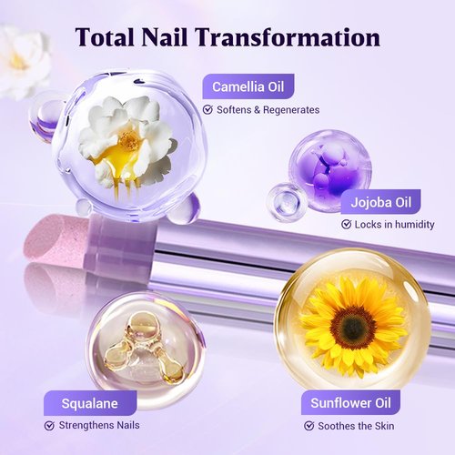 Skiennix 3-in-1 Cuticle Oil Pen - Moisturizing Nail Care Tool with Ceramic Tip for Dry & Damaged Nails (1pc)