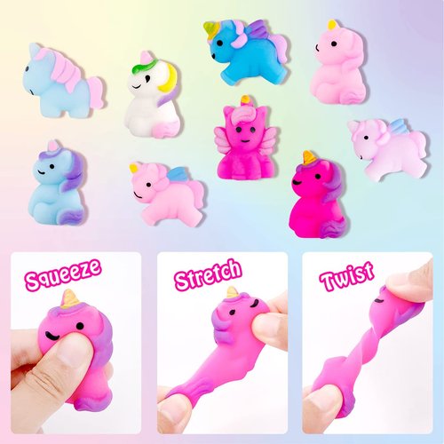 Skin-Safe Unicorn Bath Bombs for Kids with Surprise Squishy Toys Inside, 9 Extra Large Bath Salts with Calming and Long Lasting Scent, Natural Bubble Bath Bombs for Girls Sensitive Skin