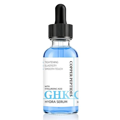 GHK-Cu Copper Peptide Facial Serum - Lightweight Moisture-Balancing Hydration with Hyaluronic Acid | 1 fl oz