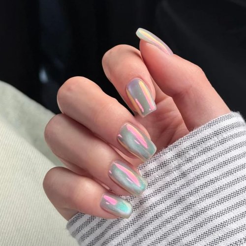 BEAUTNICE Chrome Nail Powder | Glazed Donut Mirror Effect Holographic Pigment | Professional-Grade Nail Art & Resin Craft Powder light-changing
