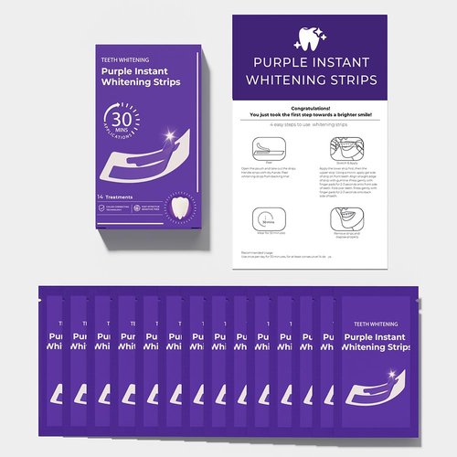 Purple Teeth Whitening Strips -28 Pieces,Say Goodbye to Stains and Bad Breath from Smoking, Alcohol, and Coffee. Suitable for Sensitive Teeth, Create a Beautiful and Confident Smile (14 Pairs, Mint)