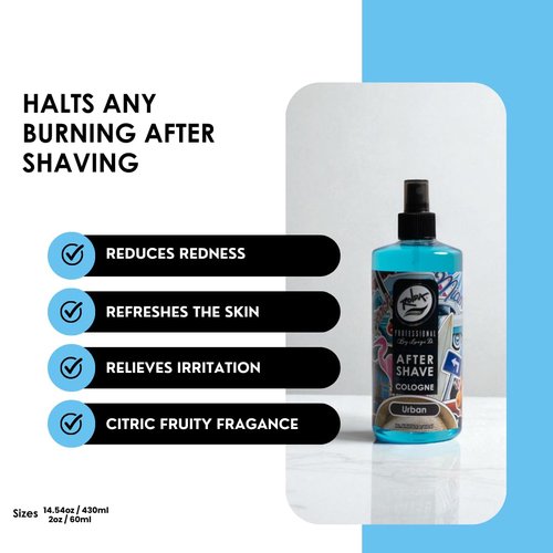 Rolda Urban After Shave Tonic Cologne Spray for Men - Soothing Post-Shave Formula, Refreshing Fragrance (14.54oz | 430ml)