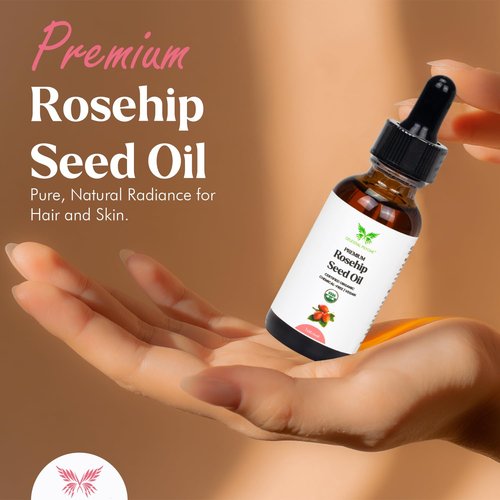 Celestial Psyché USDA Certified Organic Rosehip Seed Oil (1 Oz) 100% Pure Natural, Chemical-Free, Hair Moisturizer, Skin Hydration, Natural Beauty, Anti-Aging, Wrinkles Reduction, Antioxidants