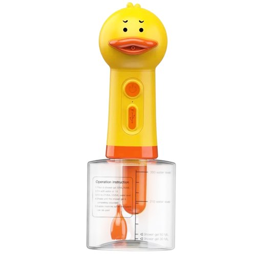Electric Shampoo Dispensing Foaming Duck by Girl With The Dogs – Fun Foaming Soap Dispenser for Dog Grooming, Cat Supplies, Kids Bathroom Set & Bathroom Accessories – Shampoo Pump Dispenser