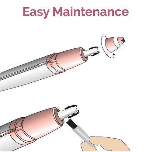 Finishing Touch Flawless Brows Eyebrow Hair Remover Electric Razor for Women with LED Light for Instant and Painless Hair Removal (White)