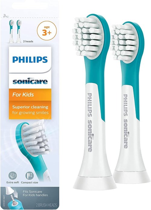 Philips Sonic Toothbrush Mini Brush Heads - Replacement Set of 2 for Optimal Oral Care