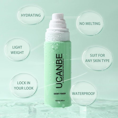 UCANBE Makeup Setting Spray - Long-Lasting Dewy Finish Face Mist for Natural Glow | 3.38 fl oz