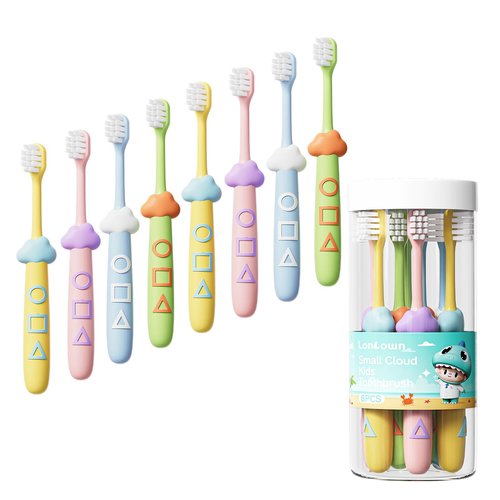 Lonlown Kids Toothbrushes 8 Pack,Extra Soft Toddler Toothbrush Age 2-4,Cute Multicolor Boys Girls Child Toothbrush,Clean Kids Teeth,Bristles Not Easy to Shed