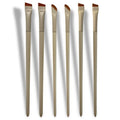 Angled Eyebrow & Eyeliner Brush Set – 6 Ultra-Thin Precision Tools (Curved, Wide & Narrow) for Powder, Gel, Tint & Pomade – Professional Kit for Eyebrows & Eye Makeup