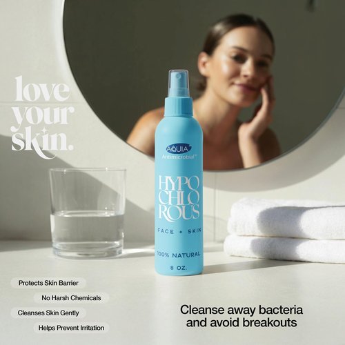 Hypochlorous Acid Spray for Face and Skin; Facial Cleanser | 32oz Refill Face Mist Hypochlorous Acid Spray for Skin, Acne, Rash, Eczema, Wound | Antimicrobial Facial Cleanser Acne Mist; Smart Skincare