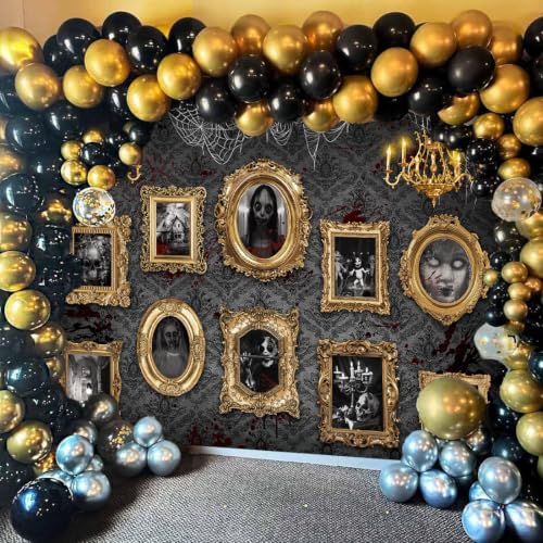 Halloween Haunted Mansion Backdrop Banner 8x6FT Gothic Spooky Photo Booth Decoration - Variation of THIS listing