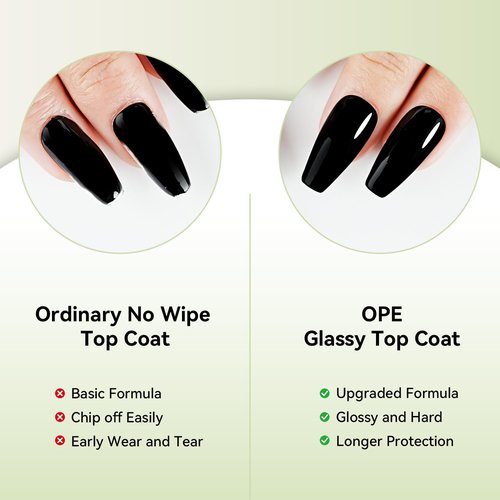 OpenLive Nail Polish Set - Quick Dry Base & Top Coat, 16.5ml | High-Gloss Finish for DIY Nail Art