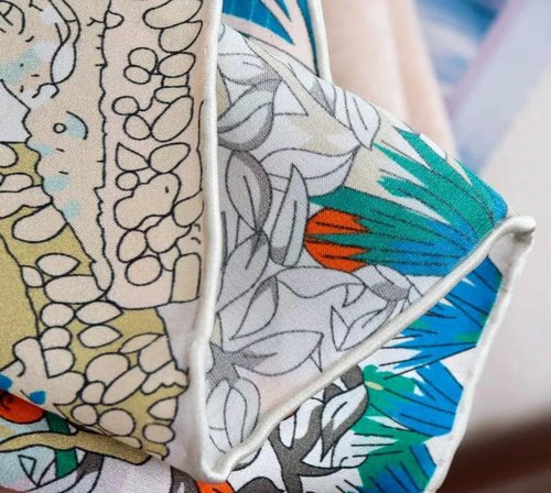 Andantino 100% Silk Scarf - Large 43" Square Lightweight Headscarf & Shawl for Women | Gift-Ready Packaging