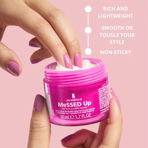 Lee Stafford Hair Styling Pomade - Lightweight Messed Up Putty for Firm Hold & Texturizing | All Lengths