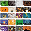 Halloween Themed Cosmetic Bags Bulk - 40 Pack Pumpkin Ghost Bat Witch Patterns