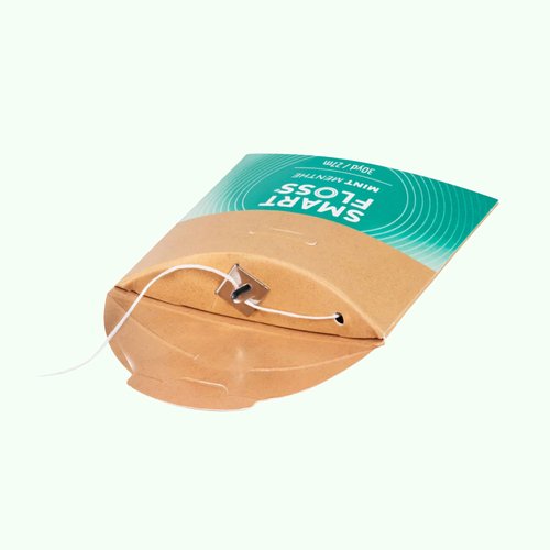 drTung's Smart Floss Mint for Teeth - Natural Expanding Dental Floss, Gentle on Tooth & Gums, Expands & Glides, PTFE & PFAS Free, Certified Organic Mint Essential Oils - Pack of 2
