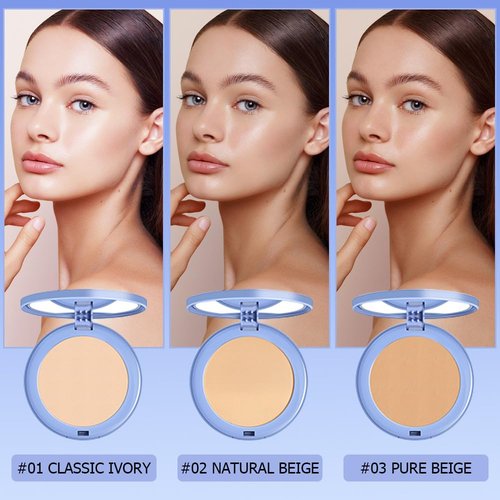 Matte Perfection Pressed Powder - Oil Control Face Powder for Flawless Complexion | Natural Beige, 0.35 FL OZ
