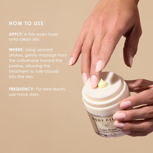 Crepe Erase Body Firm Neck Repair Treatment - Anti-Aging Retinol Cream with Peptides & Shea Butter, 1.7 FL Oz