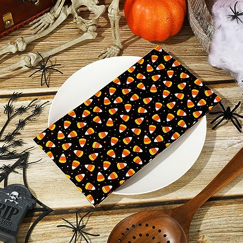 Halloween Guest Napkins 4.3x7.8 Inch Candy Corn Design - 80 Pack