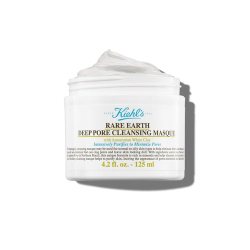 Kiehl's Rare Earth Deep Pore Cleansing Face Mask - Detoxifying Clay Mask for Blackhead & Acne Control