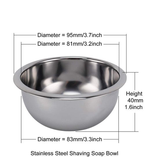 SANWA Deluxe Heavyweight Shaving Brush Razor Stand with Unbreakable Stainless Steel Shaving Bowl Set,Compatible with Gillette Fusion and Double Edge Safety Razor,Cartridge Razor