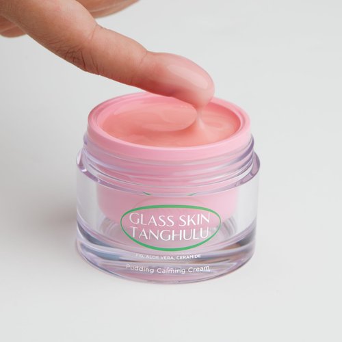 OLIVIAUMMA Glass Skin Tanghulu Fig Pudding Calming Cream - Korean Face Moisturizer for Dry Skin - Ceramide + Aloe Vera - Lightweight Pudding Texture - Deep Hydration & Moisture Barrier Support - 50g