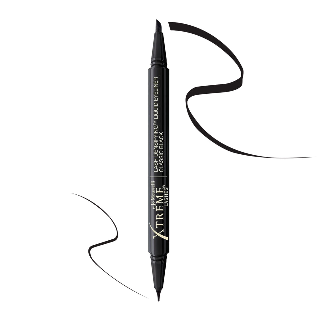 Xtreme Lashes Lash Densifying Liquid Eyeliner, Classic Black, Smudge-Resistant, Dual-Tip, Long-Lasting Make Up, Hypoallergenic, Safe for Eyelash Extensions