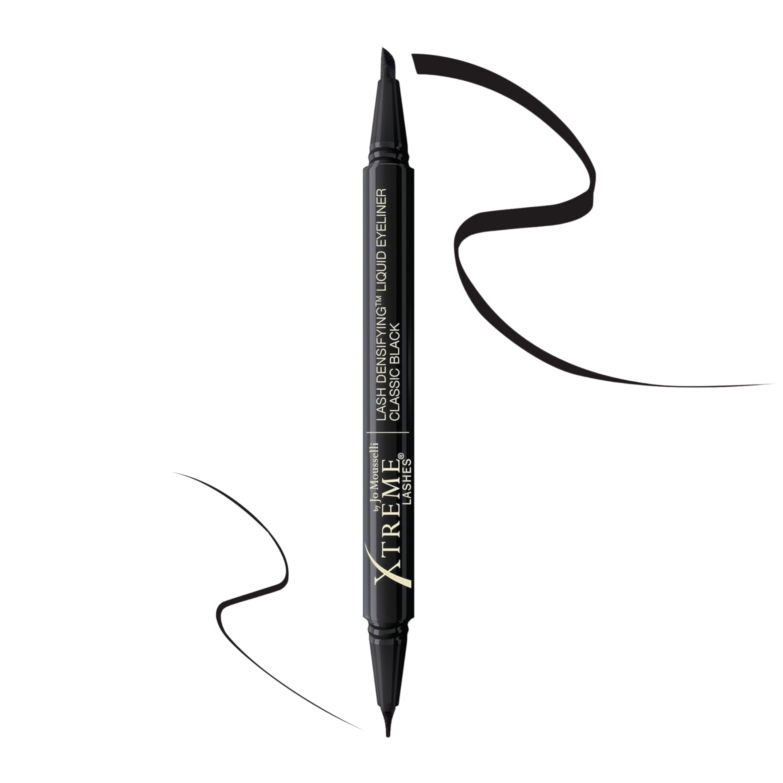 Xtreme Lashes Lash Densifying Liquid Eyeliner, Classic Black, Smudge-Resistant, Dual-Tip, Long-Lasting Make Up, Hypoallergenic, Safe for Eyelash Extensions