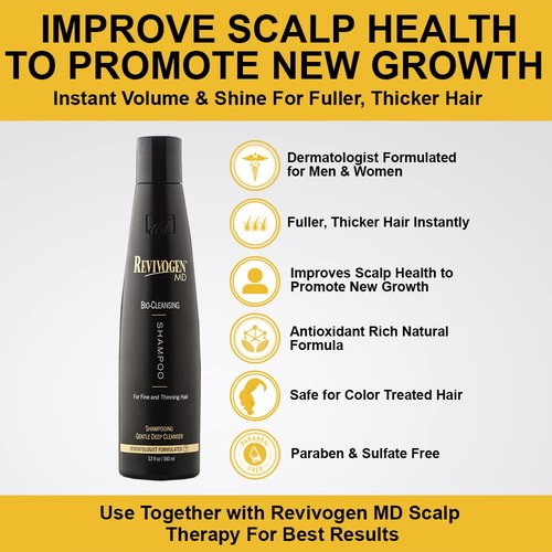 Revivogen MD Bio-Cleansing Shampoo - Thinning Hair Treatment, Soothes Scalp | 12oz