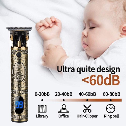 daydayone Beard Trimmer Hair Clippers for Men, Professional T-Blade Trimmer Cordless Rechargeable Hair Edgers Clippers Electric Beard Shaver with LED Display