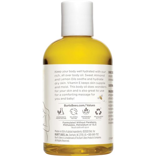 Burt's Bees Mama Body Oil - 100% Natural with Vitamin E | 4 Fl Oz for Nourished Skin