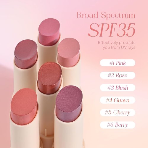 Skiennix Mineral Color Balm - SPF 35 Multi-Color Stick for Lips, Cheeks & Eyes | Blendable Pink Creamy Formula