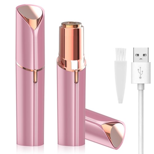 LAIKME Facial Hair Remover for Women - Lady Removal Shaver - USB Rechargeable Lady Face Epilators Trimmer for Face Lips Chin Peach Fuzz Arms Legs