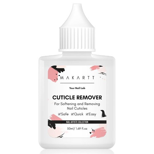 Makartt Cuticle Remover Liquid - 50ml Professional Softener Cream for Dry Cuticles | Salon-Quality Nail Care