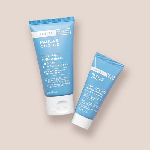 Paula's Choice RESIST Super-Light Daily Wrinkle Defense SPF 30 - Matte Tinted Moisturizer Duo for Oily Skin, Fragrance-Free