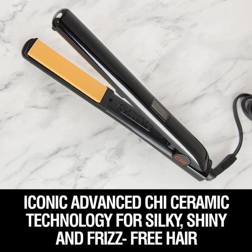 CHI Original Digital Ceramic Hair Straightener - Professional 1″ Flat Iron for Smooth, Frizz-Free Hair | Adjustable Temperature Display