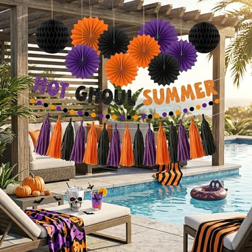 Halloween Summer Party Decorations Set - 26 Pieces for Spooky Events