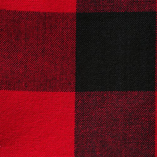 Farmhouse Tabletopper 40x40 Inch Buffalo Check Tablecloth - Red & Black Variation