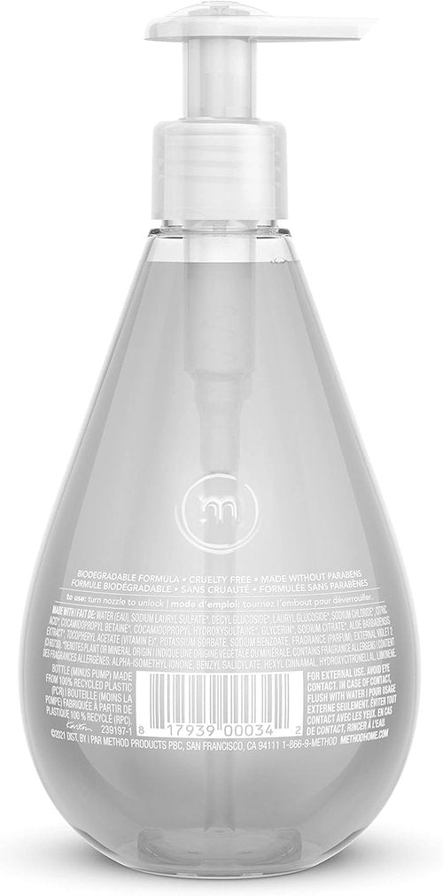 Method Gel Hand Soap - Sweet Water Scent | 12 Fl Oz (Pack of 3) - Gentle & Refreshing Clean