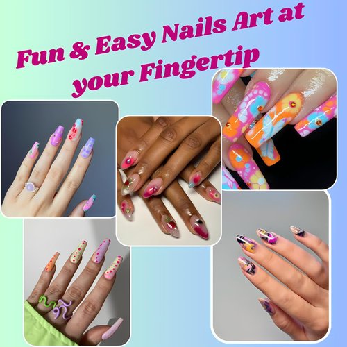 Blooming Gel, Marble, Spreading, Watercolor, Manicure, Nails Design, Flower Blooming, Easy to Use, Nails Art DIY or Professional LED/UV
